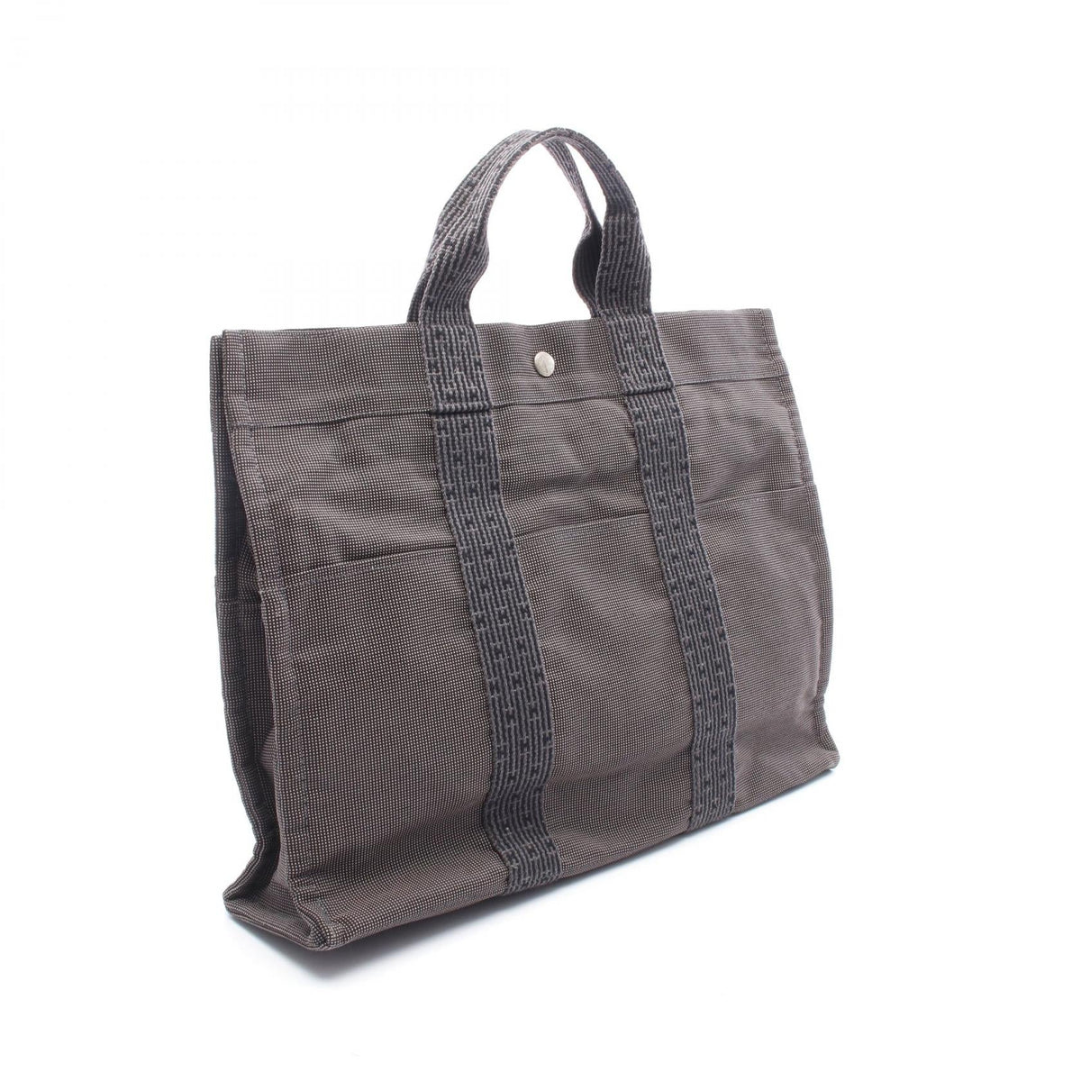 HERMES HerlineMM Tote Bag Gray Nylon 2101220110277