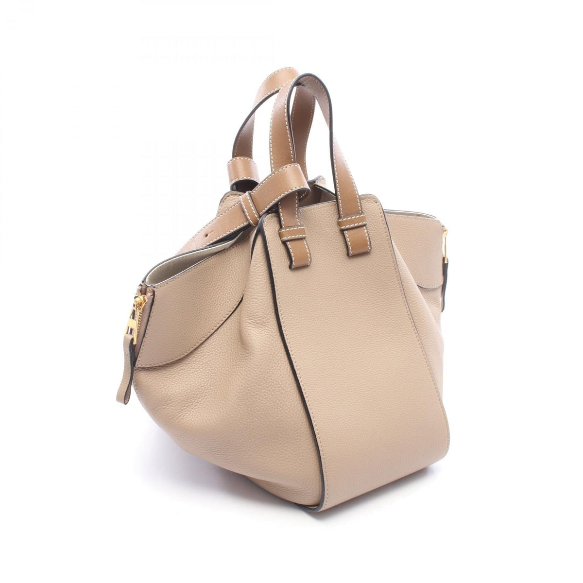 LOEWE HAMMOCK SMALL (2-Way Hammock) Handbag Beige leather 387.30.S35 2101220111021