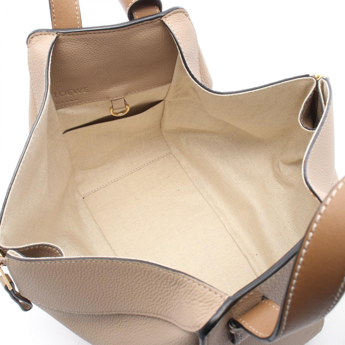 LOEWE HAMMOCK SMALL (2-Way Hammock) Handbag Beige leather 387.30.S35 2101220111021
