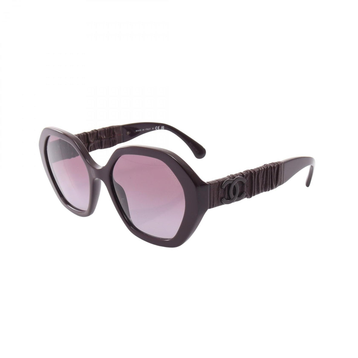 CHANEL Bordeaux COCO Mark Gradient Lens leather�Plastic 2101220097950