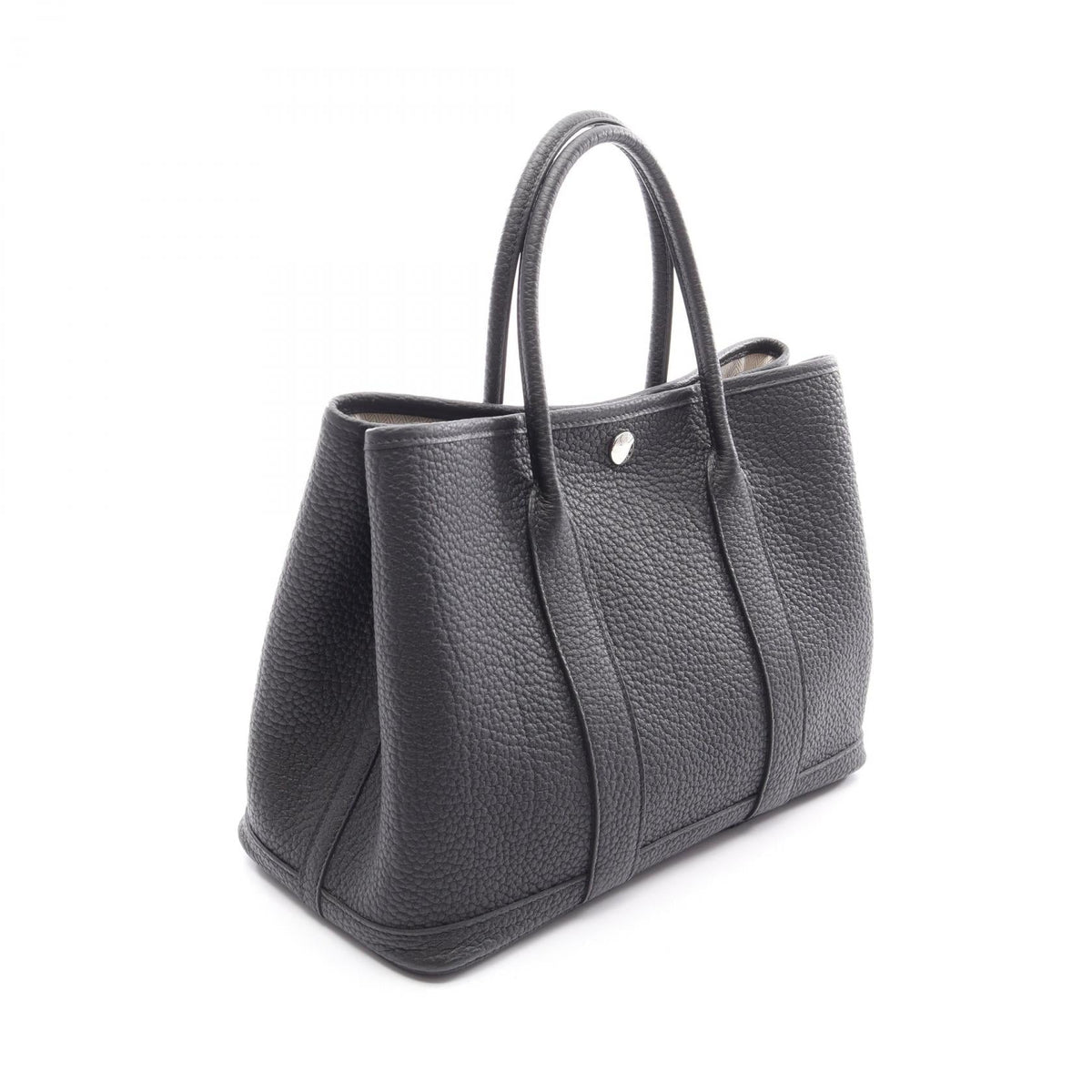 HERMES Garden party TPM Tote Bag Black Negonda leather leather 2101219889375