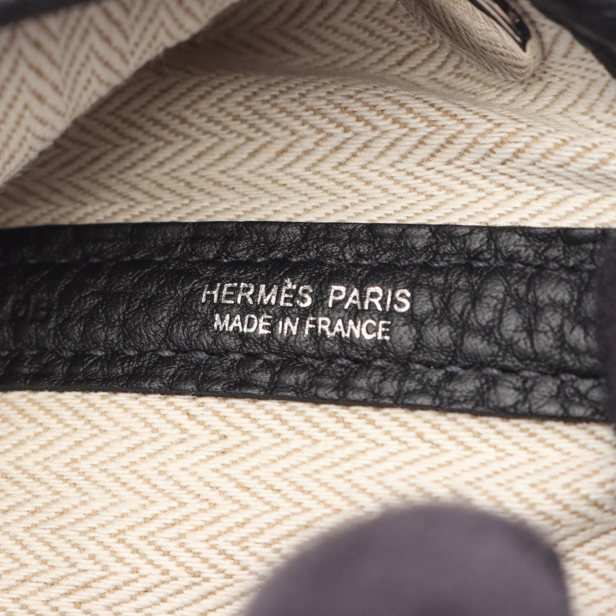 HERMES Garden party TPM Tote Bag Black Negonda leather leather 2101219889375
