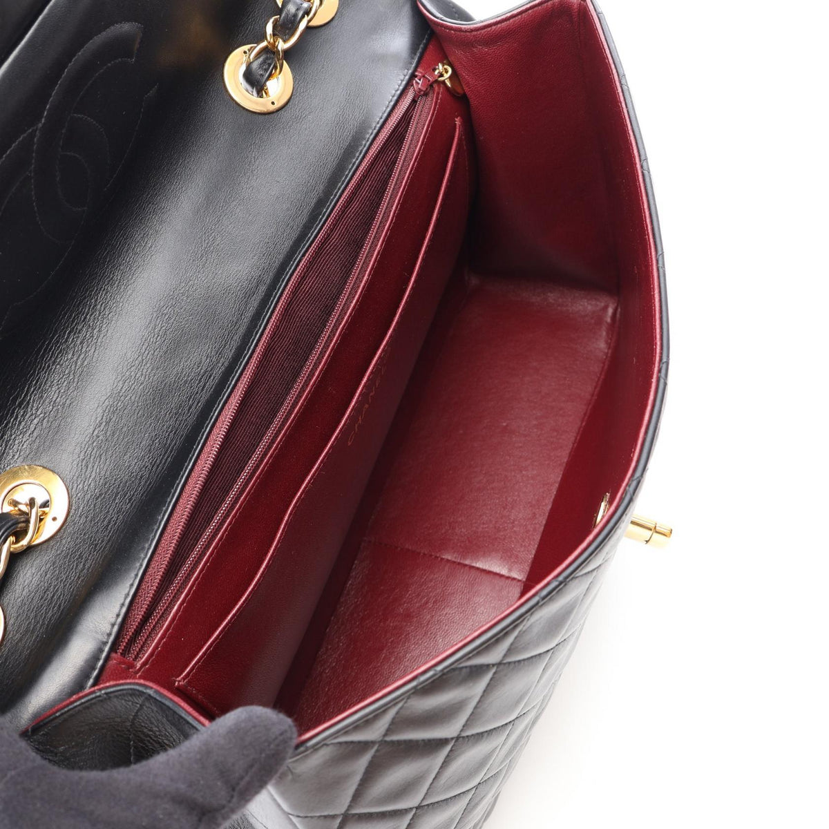 CHANEL Black Big Matelasse34 Lambskin (sheep leather) 2101219982106