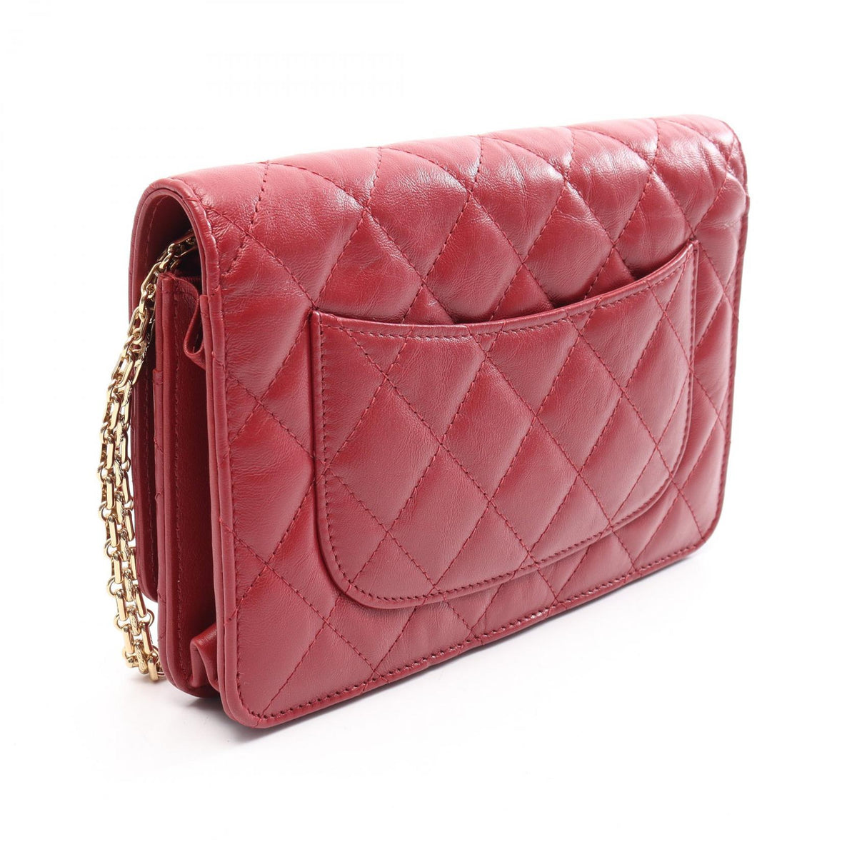 CHANEL Red 2.55 Matelasse Calfskin (cowhide) 2101219974385