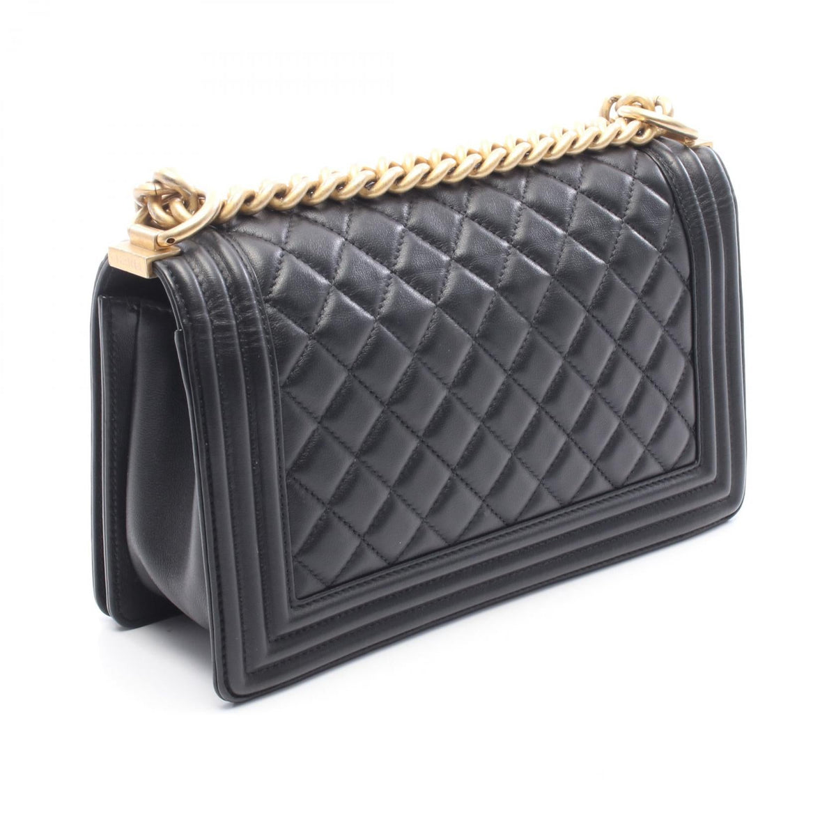 CHANEL Black Boy chanel Lambskin (sheep leather) 2101219982496