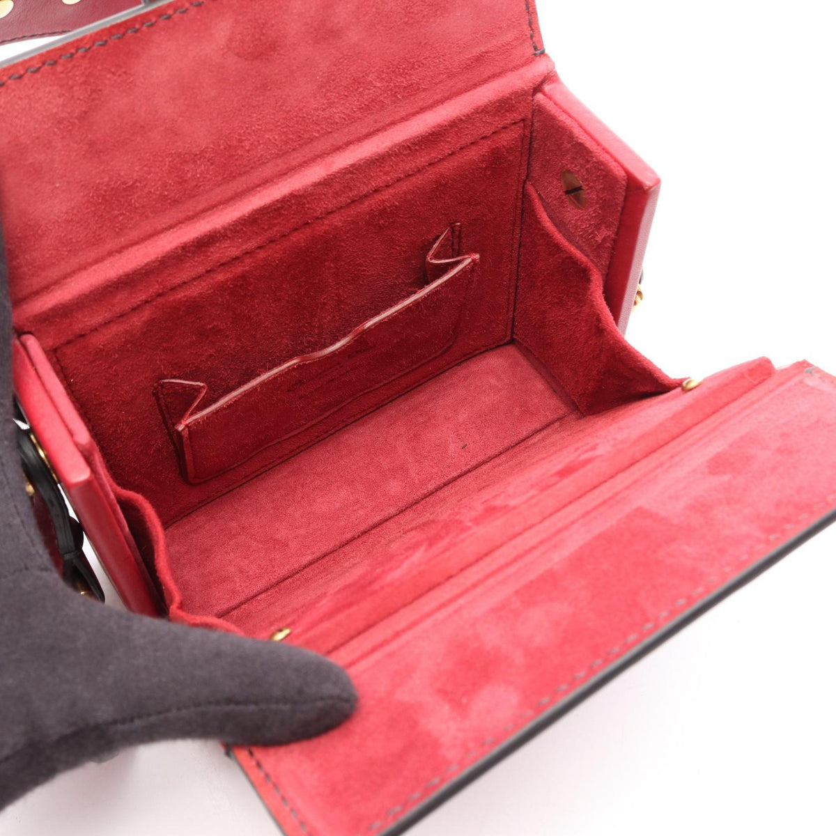 Dior Addict Small Box Shoulder Bag Red leather 2101220004347