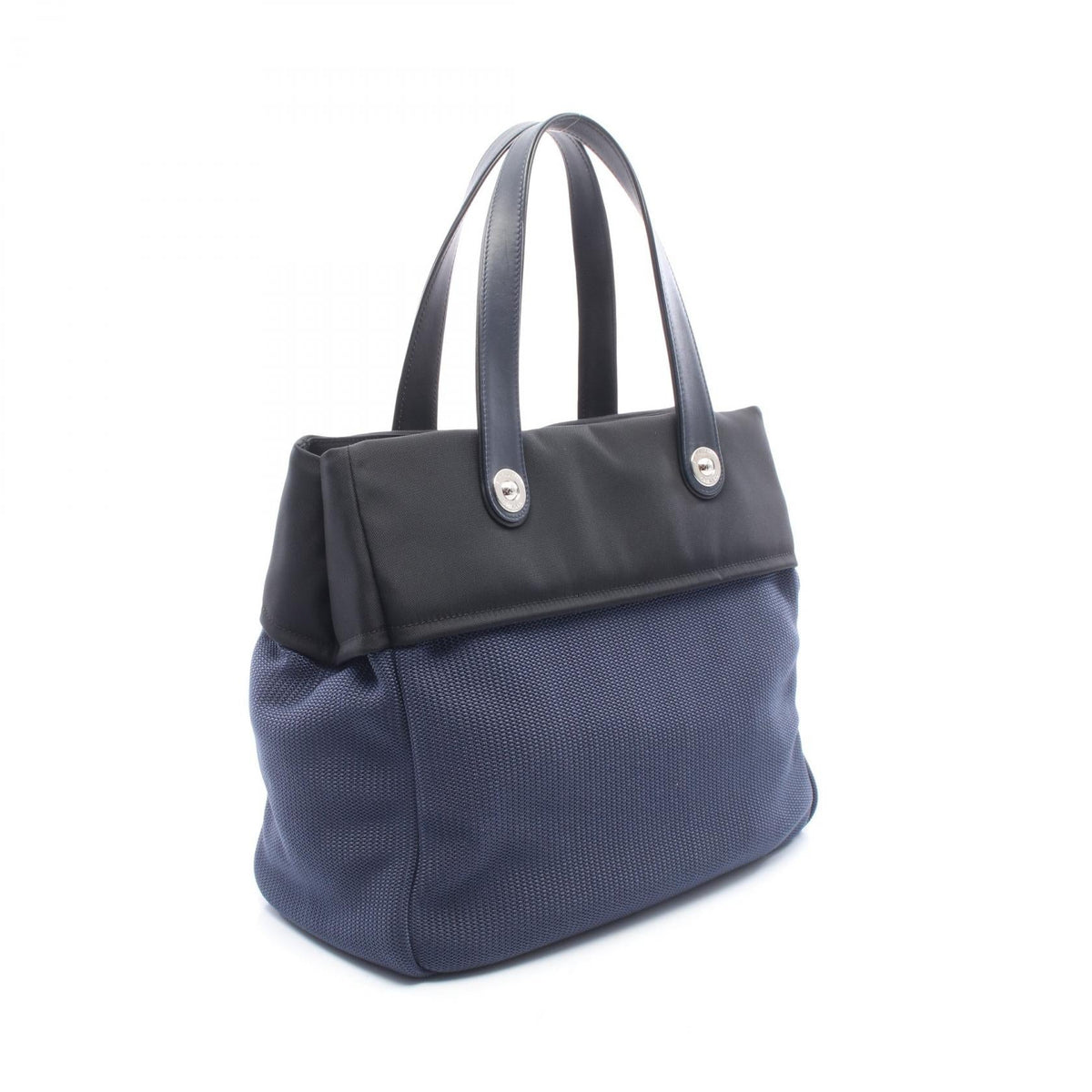 CHANEL Navy/Black Paris Biarritz Nylon�leather 2101220055745