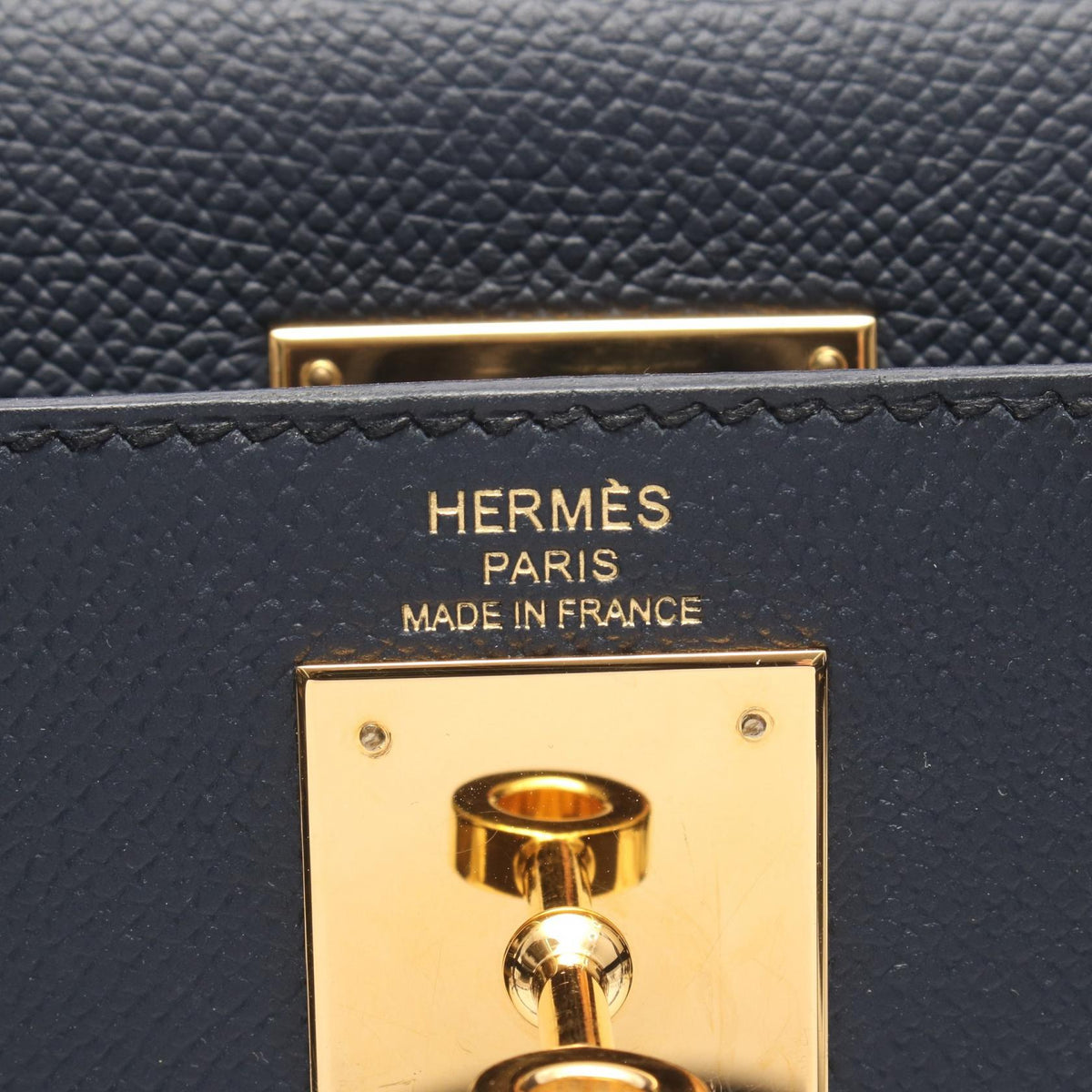 HERMES Kelly 28 Blue Indigo, External Stitching, 2-Way Handbag Navy Epsom Other Epsom 2101220036997