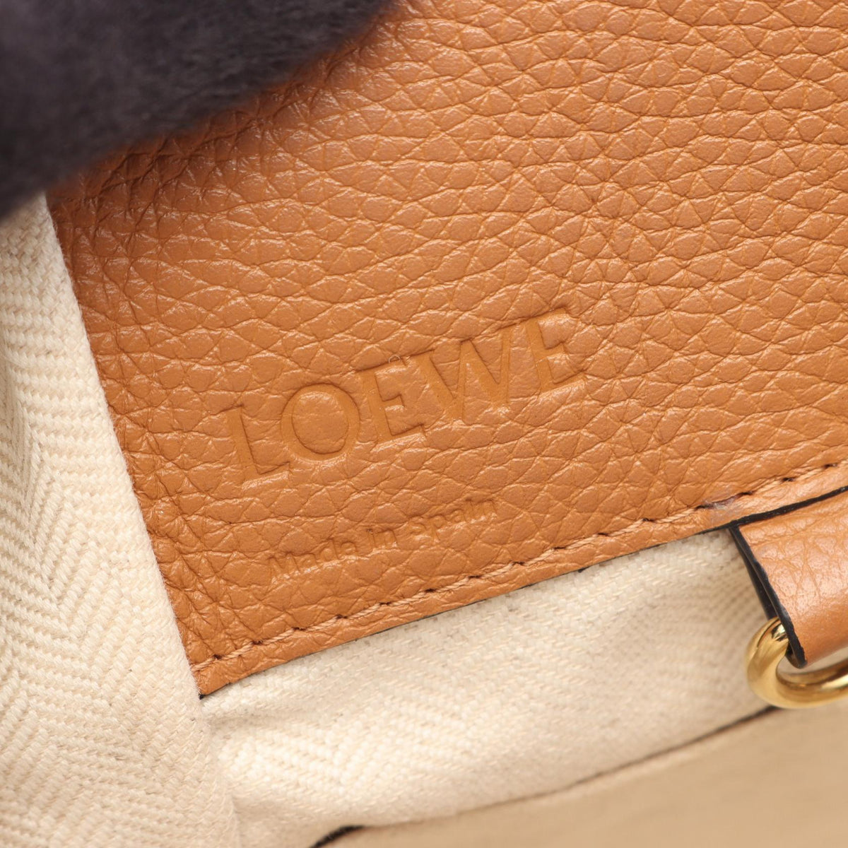 LOEWE Hammock Bag Compact 2-Way Handbag Brown leather 2101220084912