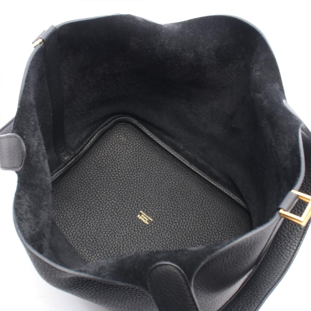 HERMES Picotin Lock MM Handbag Black Taurillon Clemence Other Taurillon Clemence 2101220130145