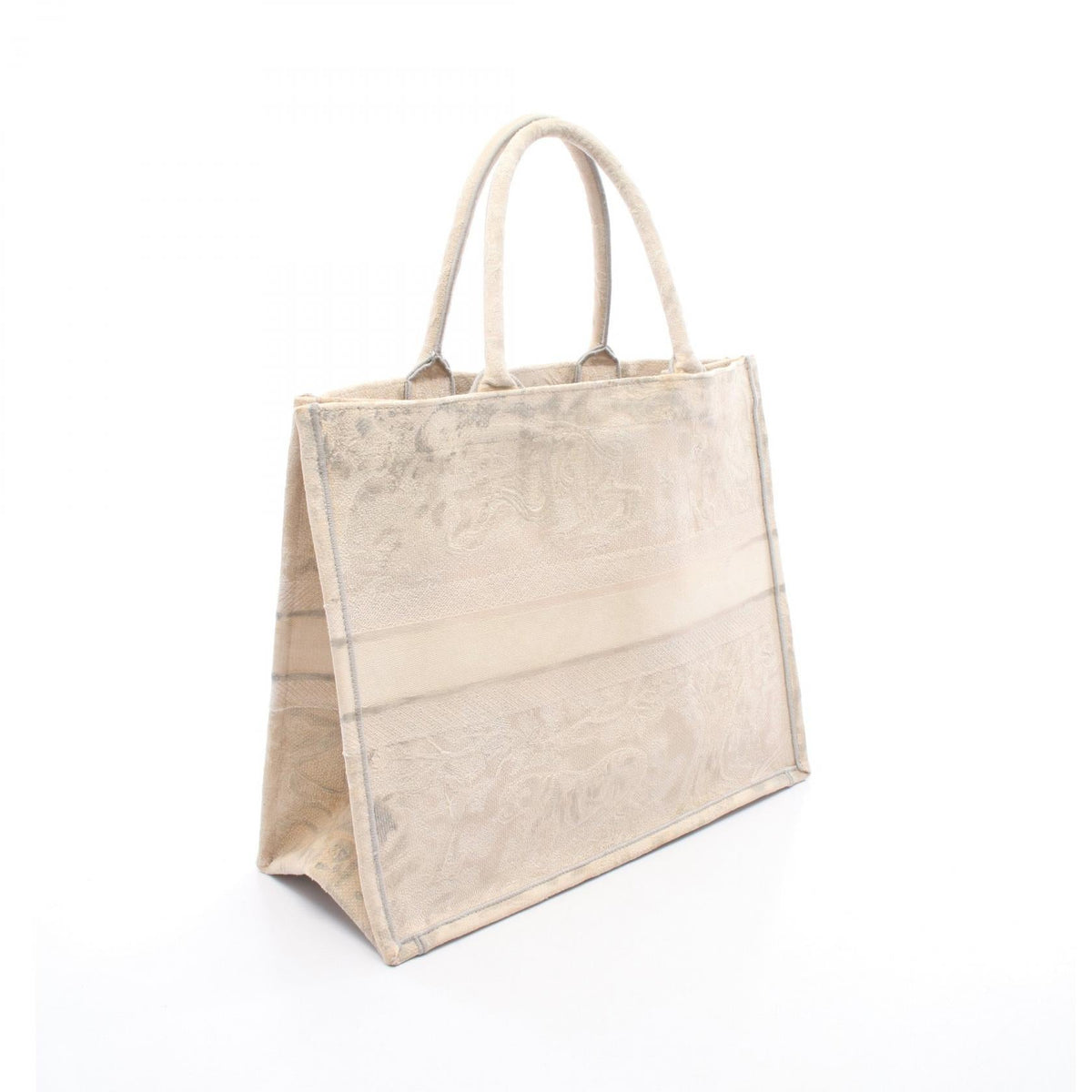 Christian Dior BOOK TOTE Large Tote Bag Beige/Gray canvas 2101220131319