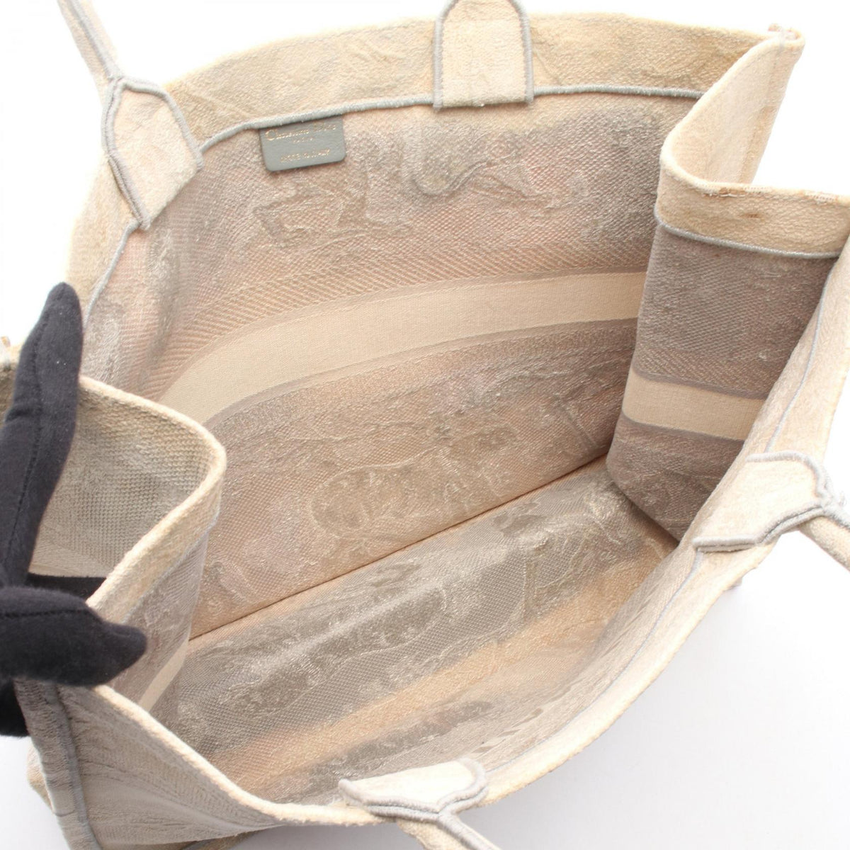 Christian Dior BOOK TOTE Large Tote Bag Beige/Gray canvas 2101220131319