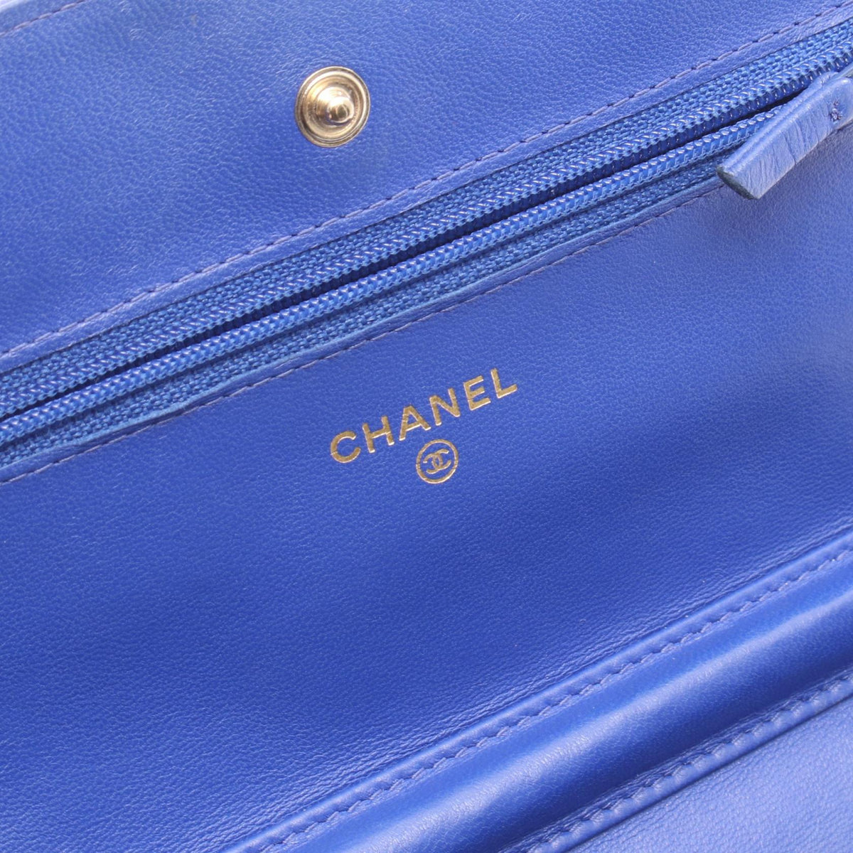 CHANEL Blue Matelasse Lambskin (sheep leather) 2104102534802