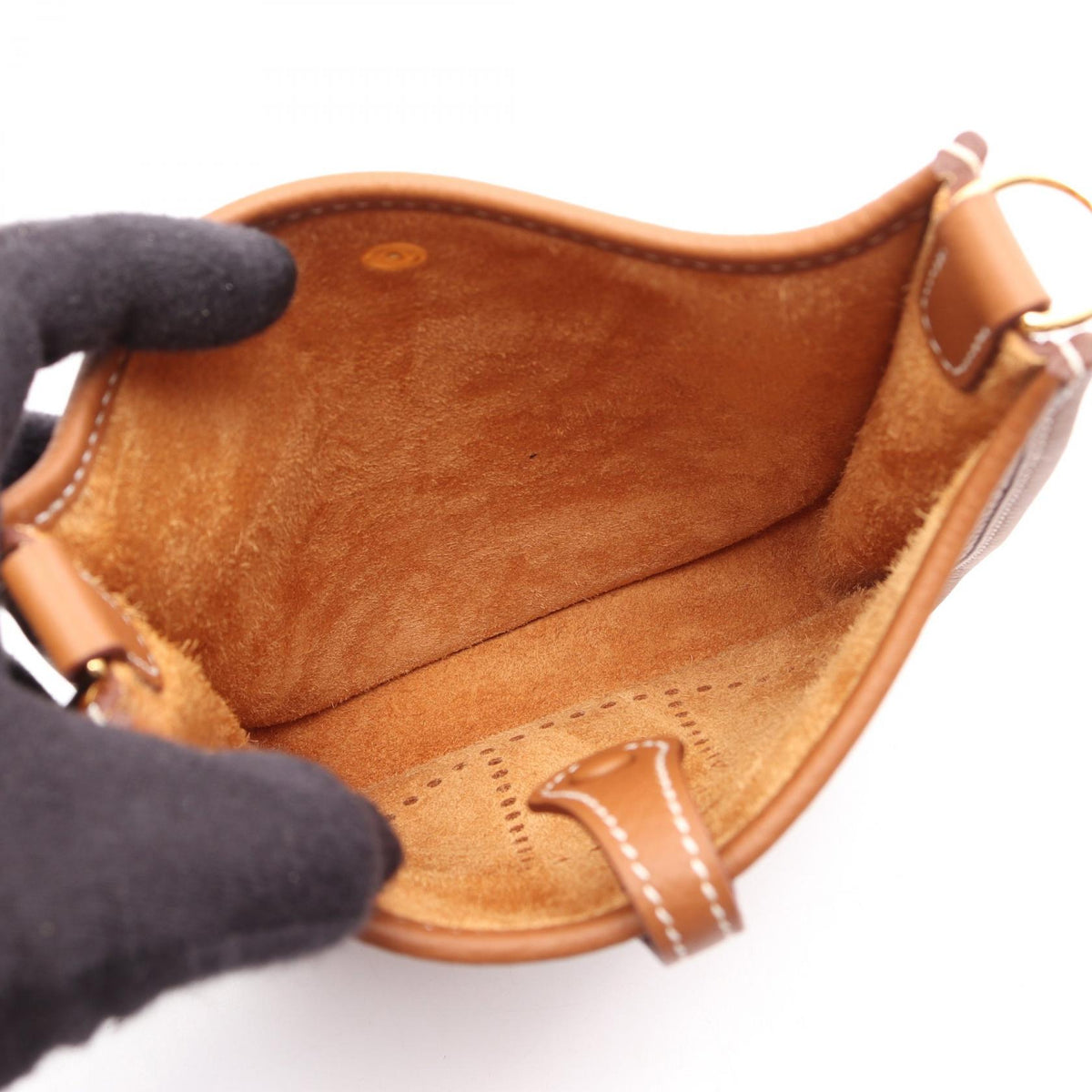 HERMES Evelyne Amazon TPM Gold Shoulder Bag Brown Taurillon Clemence Other Taurillon Clemence 2104102535045
