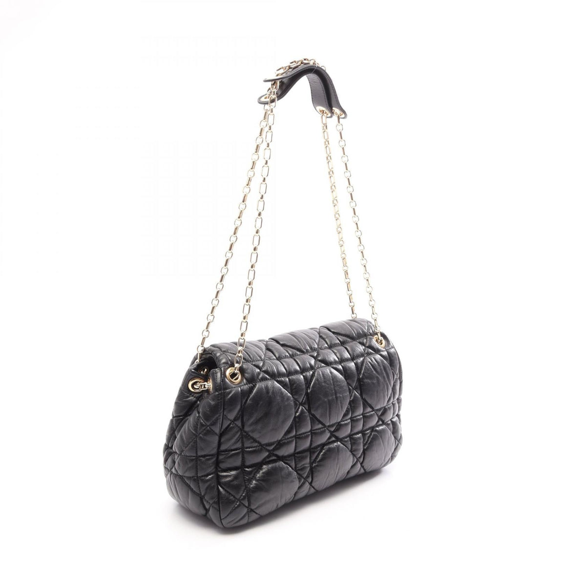 Dior Milly La Foret Cannage Shoulder Bag Black leather 2101220125684