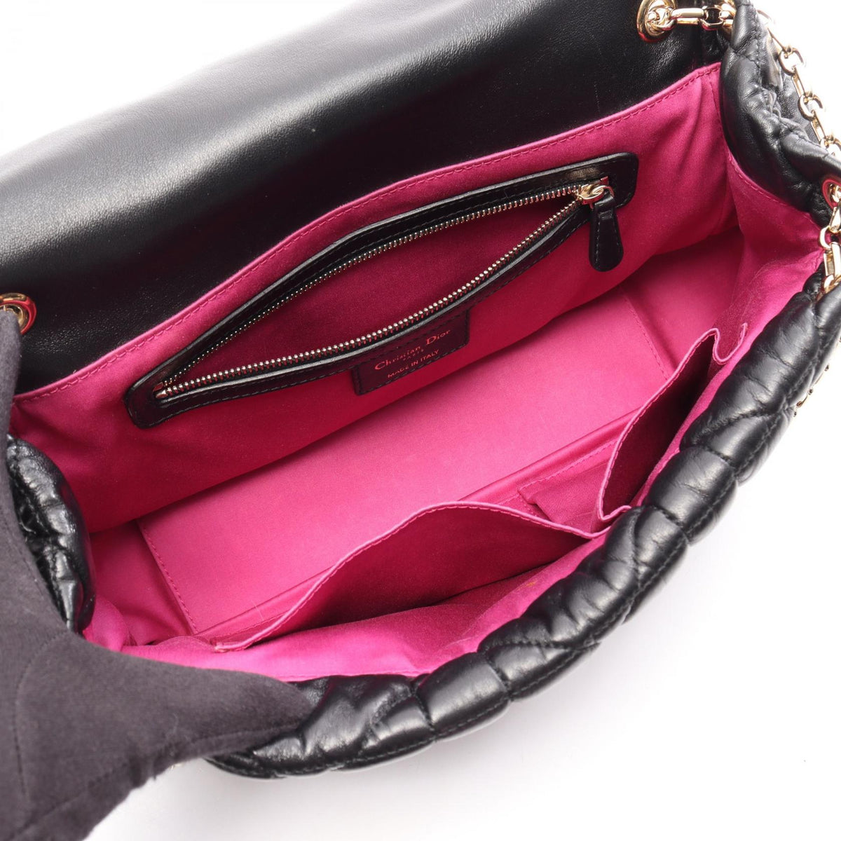 Dior Milly La Foret Cannage Shoulder Bag Black leather 2101220125684