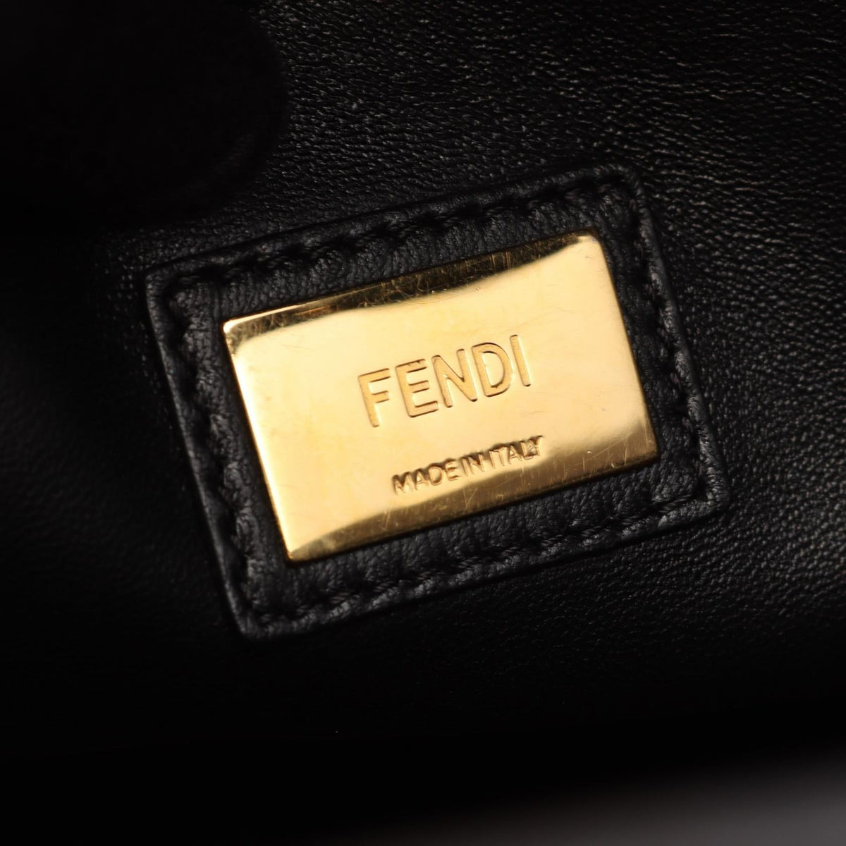 FENDI Peekaboo Large 2WAY Handbag Black leather 8BN210 2101220125769