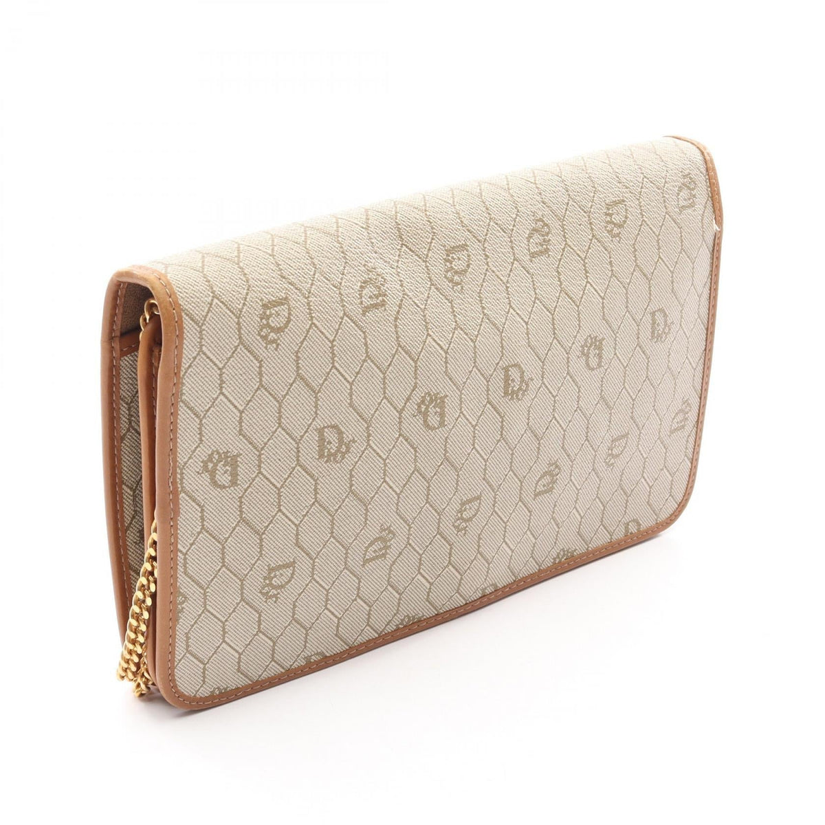 Dior Honeycomb Shoulder Bag Beige/Brown PVC coated canvas leather 2101219951263