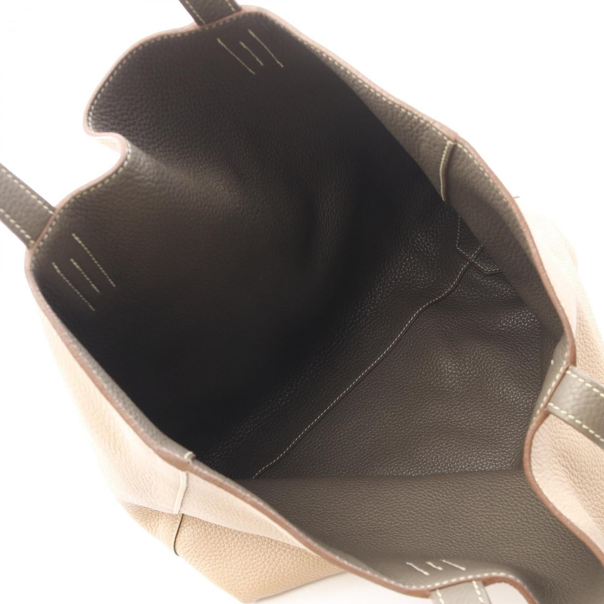HERMES Double Sense 45 Argile Etain Reversible Tote BagBeige Beige Beige/Gray Taurillon Clemence Other Taurillon Clemence 2104102532136