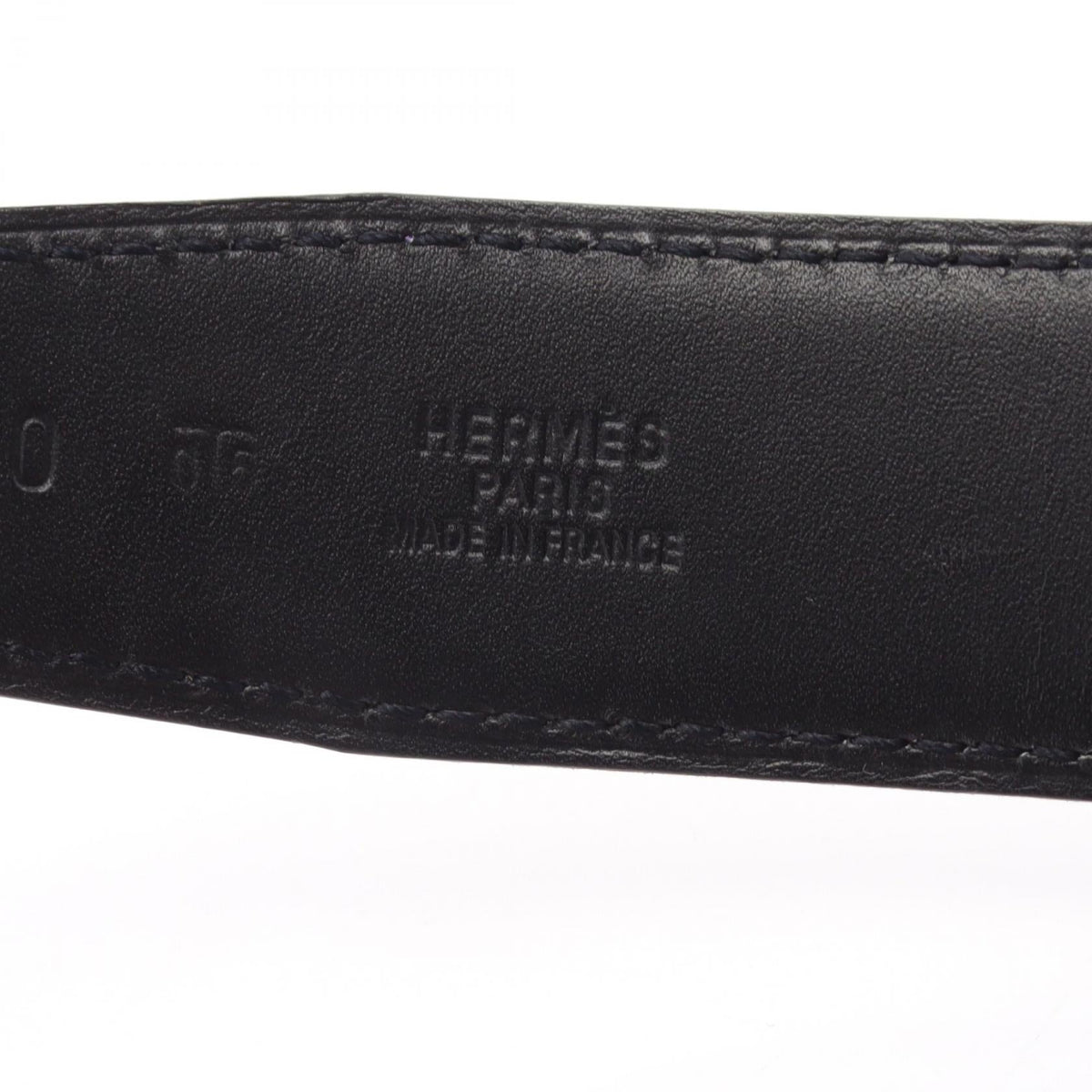HERMES Constance H Belt Reversible beltWhite White White/Black leather 2107400257367