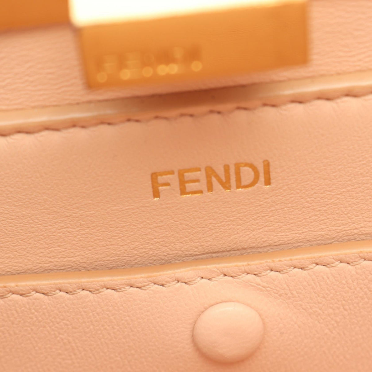 FENDI Peekaboo I.U. East-West 2WAY Handbag Yellow leather 8BN323 2101219928654