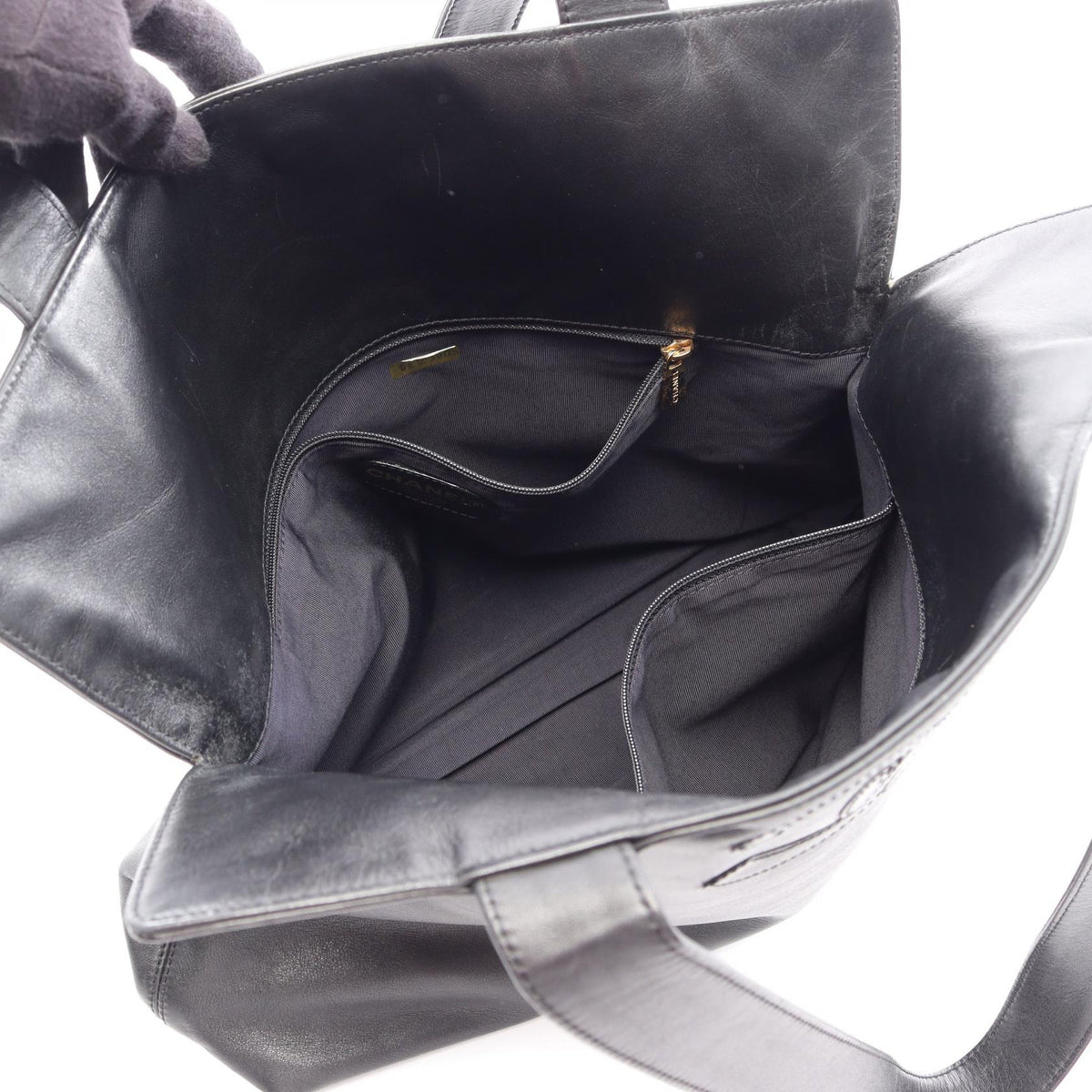 CHANEL Black COCO Mark Lambskin (sheep leather) 2101220082215