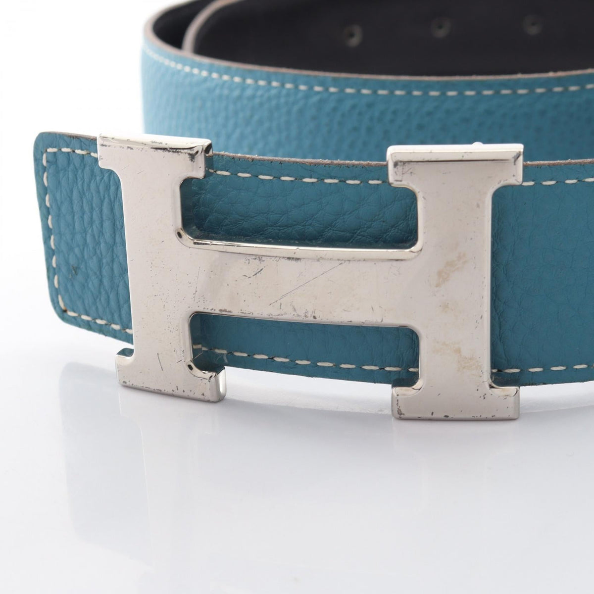 HERMES Constance H belt reversible beltBlue jean Blue jean Blue/Black Togo leather Calfskin (cowhide) Togo leather 2118800167187
