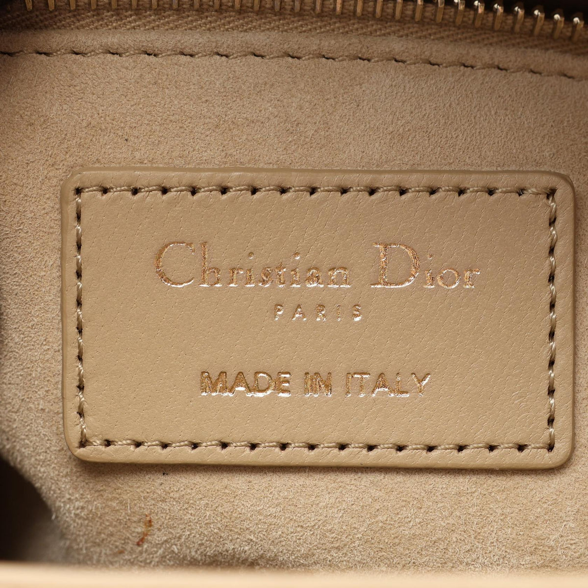 Christian Dior LADY DIOR Christian Dior 2WAY Handbag Beige leather 2101220094959