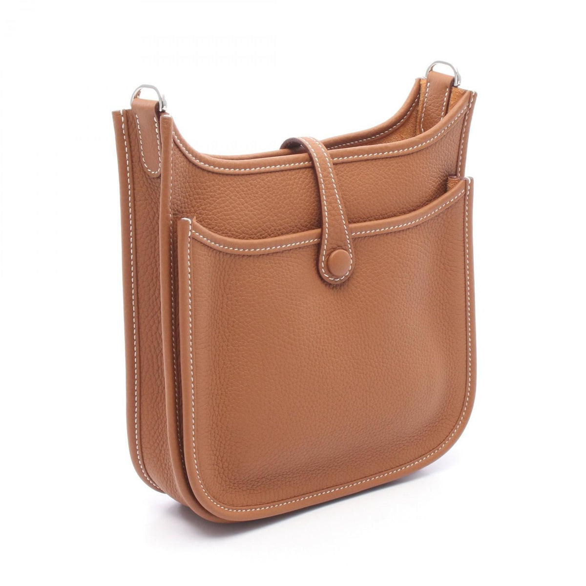 HERMES Evelyne23 Gold Shoulder Bag Brown Taurillon Clemence Other Taurillon Clemence 2104102532112