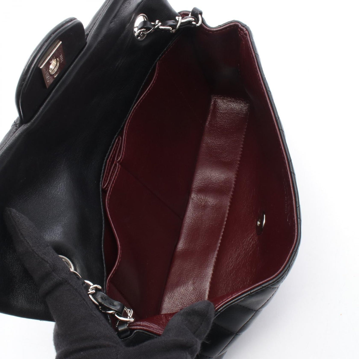 CHANEL Black Matelasse East West Lambskin (sheep leather) 2101219922775