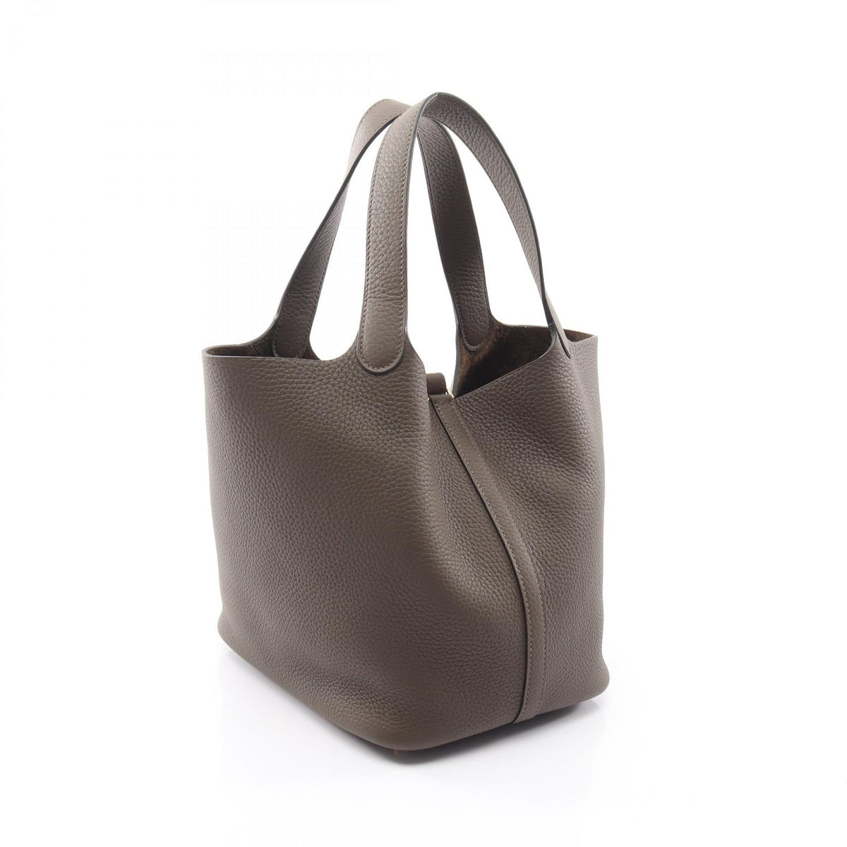 HERMES Picotin Lock MM Handbag Khaki Taurillon Clemence leather Taurillon Clemence 2107601167588