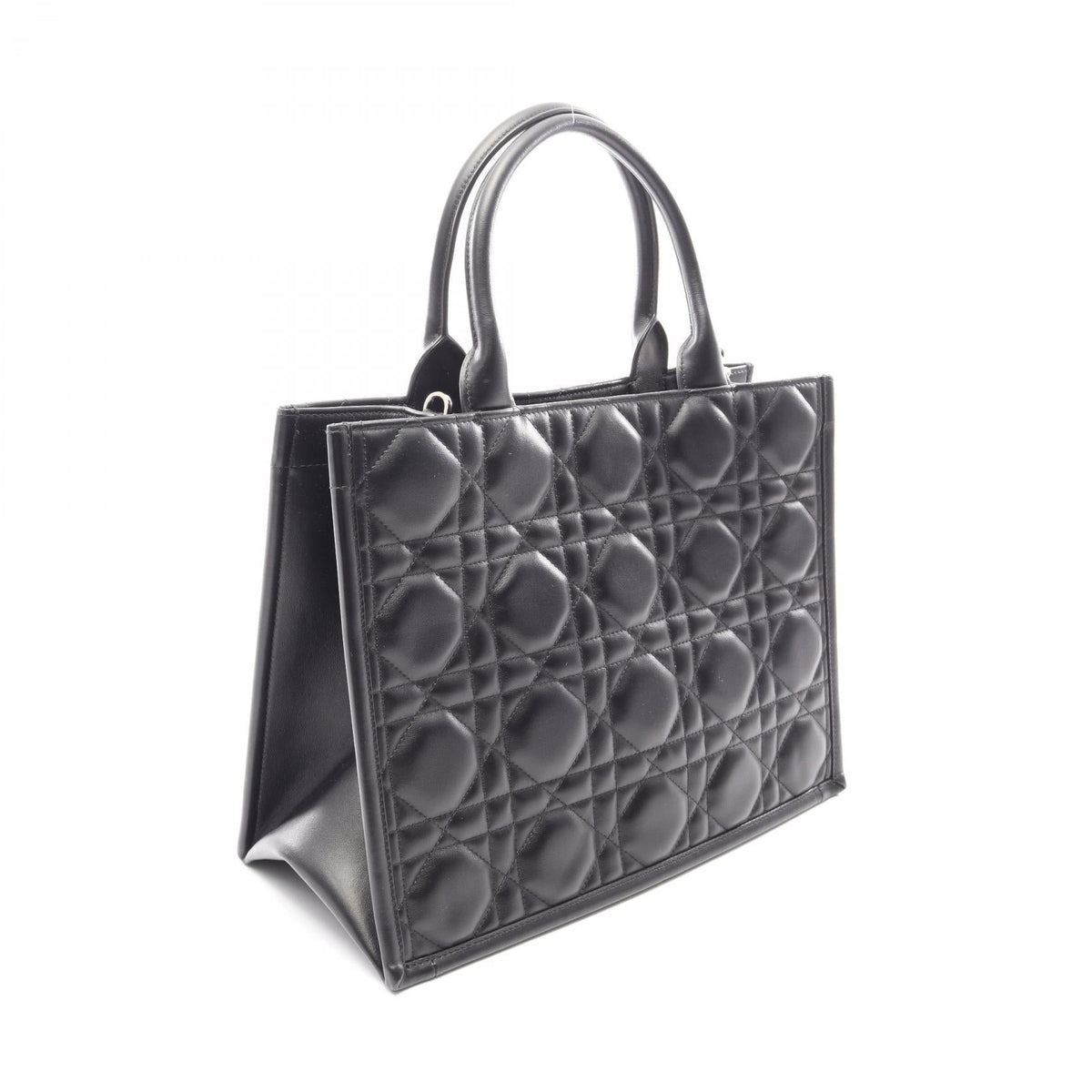 Dior BOOK TOTE Medium Micro Cannage 2WAY Tote Bag Black leather M1324OWHP_M900 2106800640410