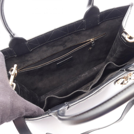 Dior BOOK TOTE Medium Micro Cannage 2WAY Tote Bag Black leather M1324OWHP_M900 2106800640410