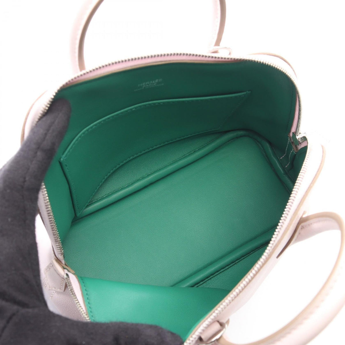 HERMES Bolide1923 Mini Verso Mauve Pale Menthe 2WAY Handbagmauve pail mauve pail Pink Evercolor leather leather 2107601149072