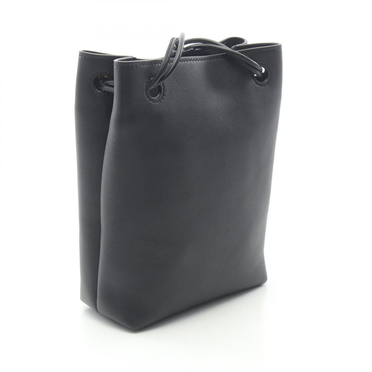 LOEWE PEBBLE Pouch Shoulder Bag Black leather CANBSPPX011100 2101219983998