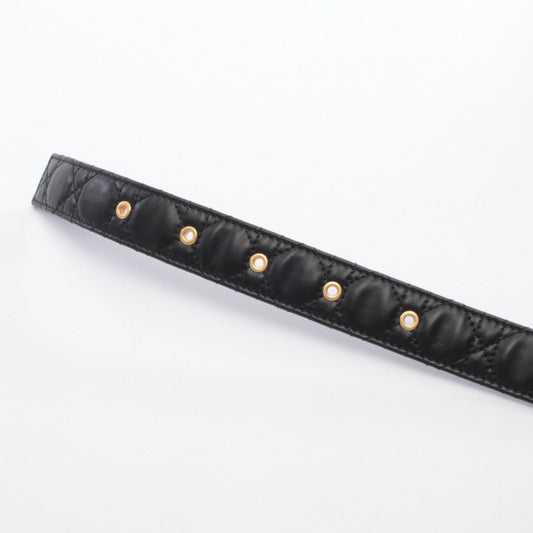 Dior 30 MONTAIGNE belt Black leather B0436UWHN-M900 2121400009665