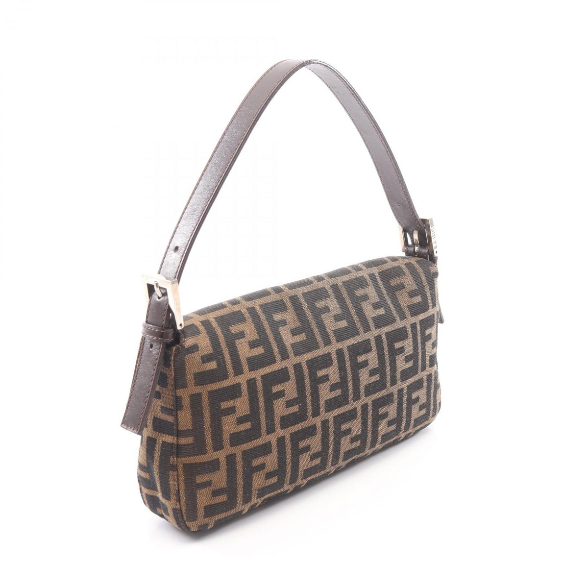 FENDI Mamma bucket Zucca Handbag Brown canvas�leather 2101220116163