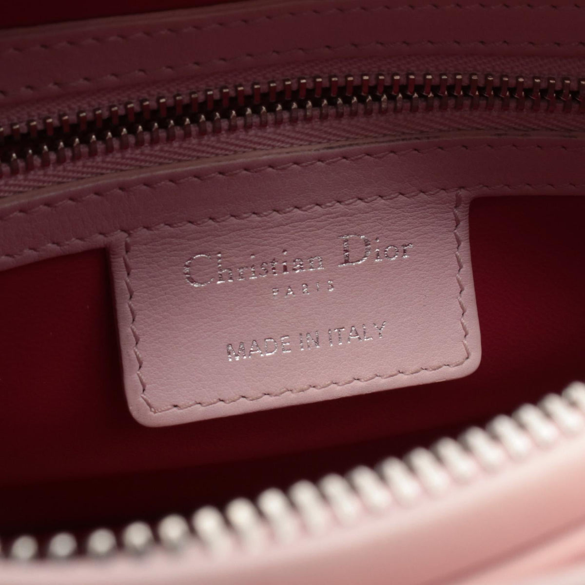 Dior LADY DIOR Christian Dior Handbag Pink/Bordeaux leather 2101219405056
