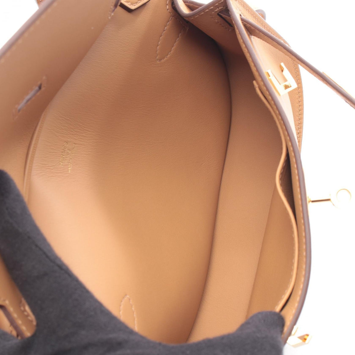HERMES Jypsiere mini Shoulder BagBiscuit Biscuit Brown Vaux Swift leather leather 2106800621112