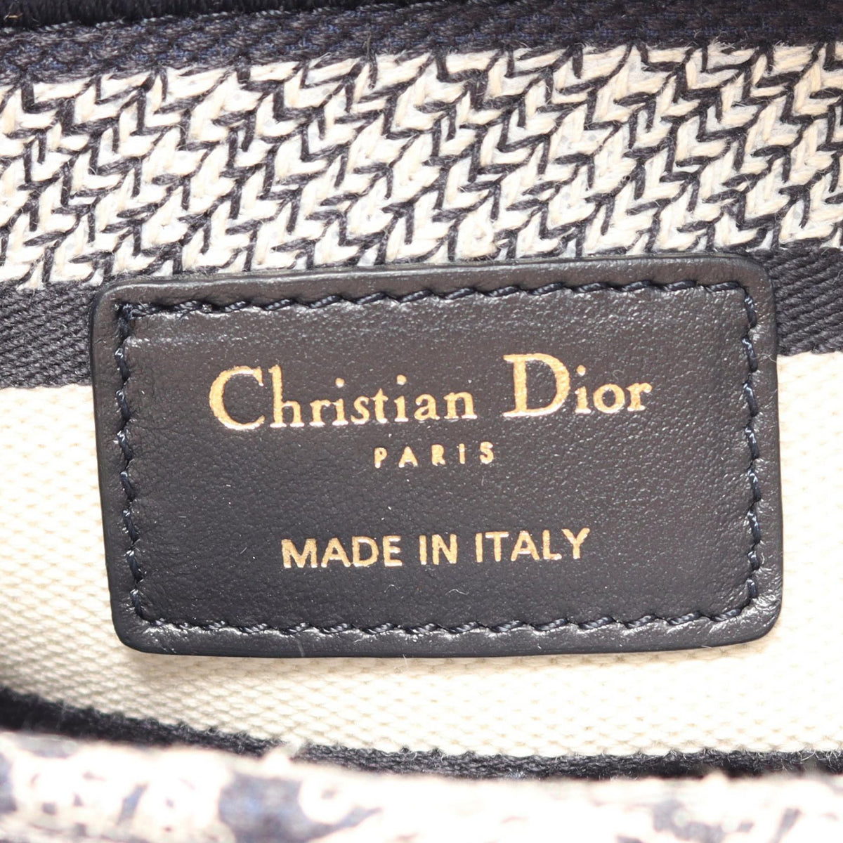 Dior LADY D-LITE Medium Toile de Jouy 2-Way Handbag Navy/White canvas 2121400017660