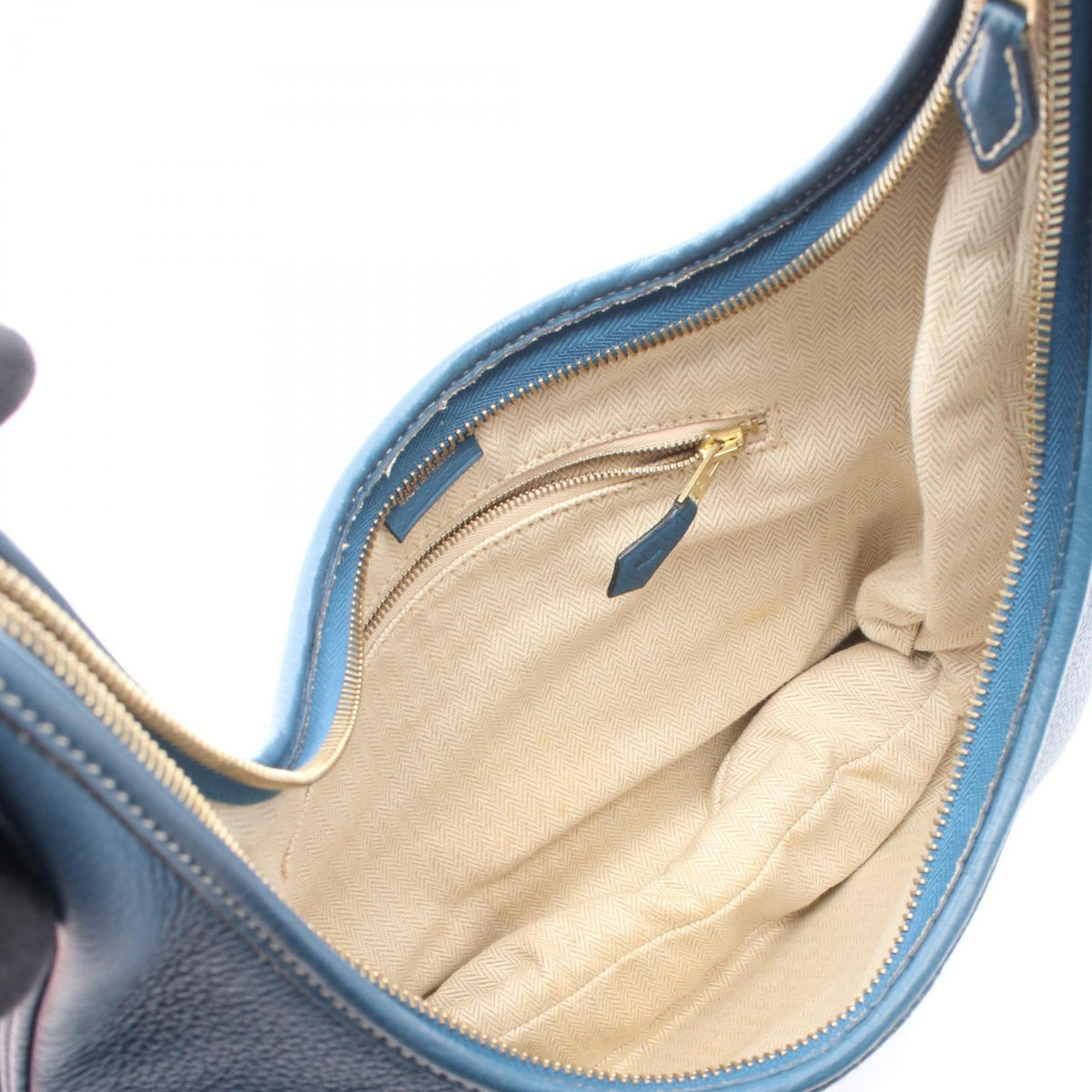 HERMES Gao Shoulder Bag Blue Togo leather leather Togo leather 2121400017073