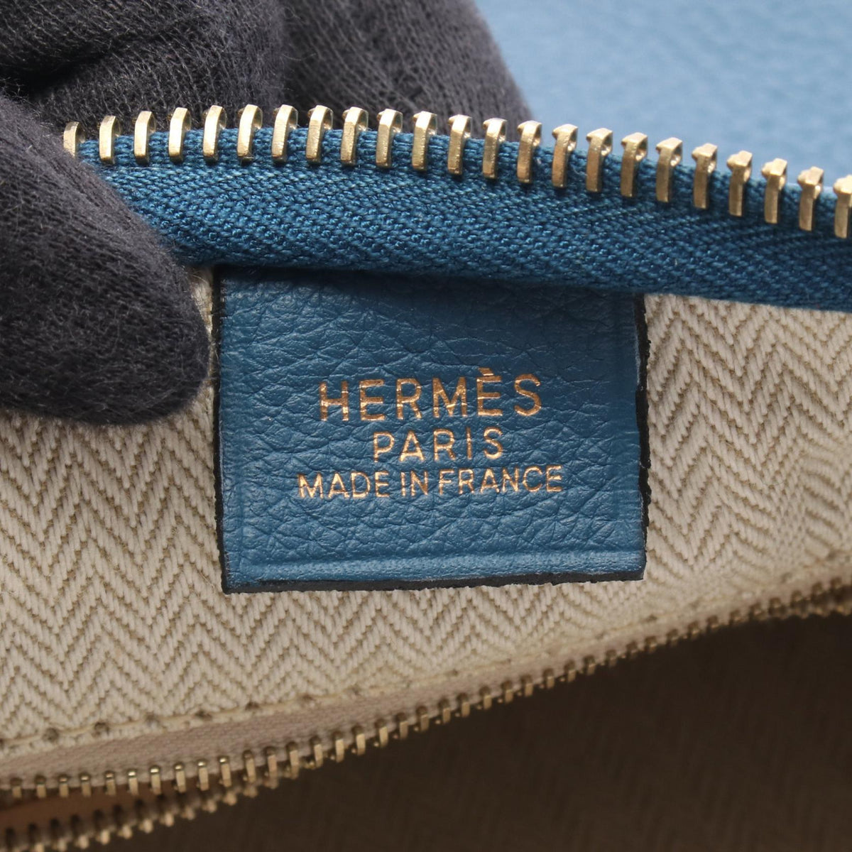 HERMES Gao Shoulder Bag Blue Togo leather leather Togo leather 2121400017073