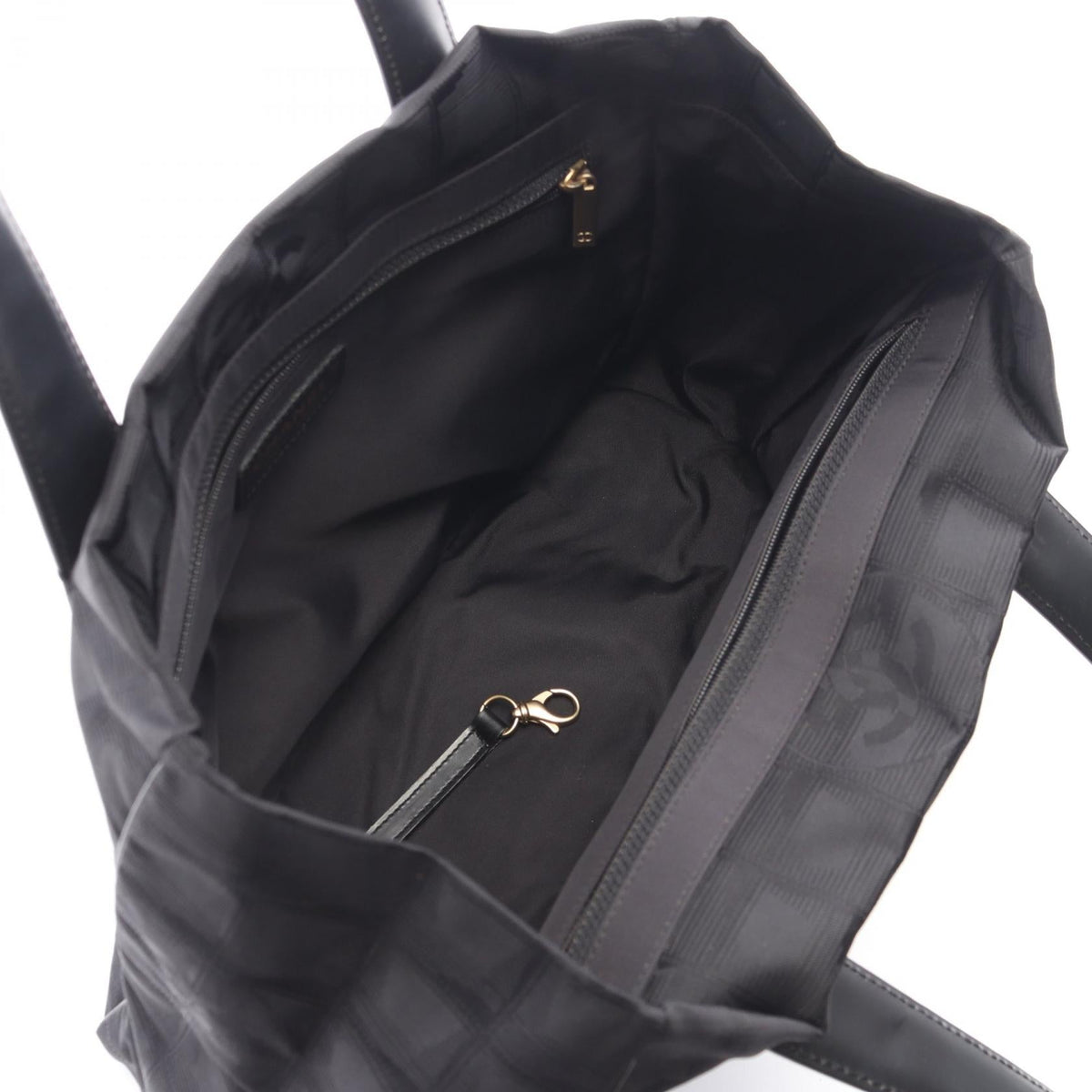 CHANEL Black New Travel Line PM leather�Nylon canvas 2101219913001