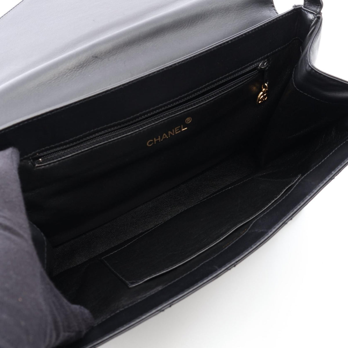 CHANEL Black Matelasse Lambskin (sheep leather) 2101220042653