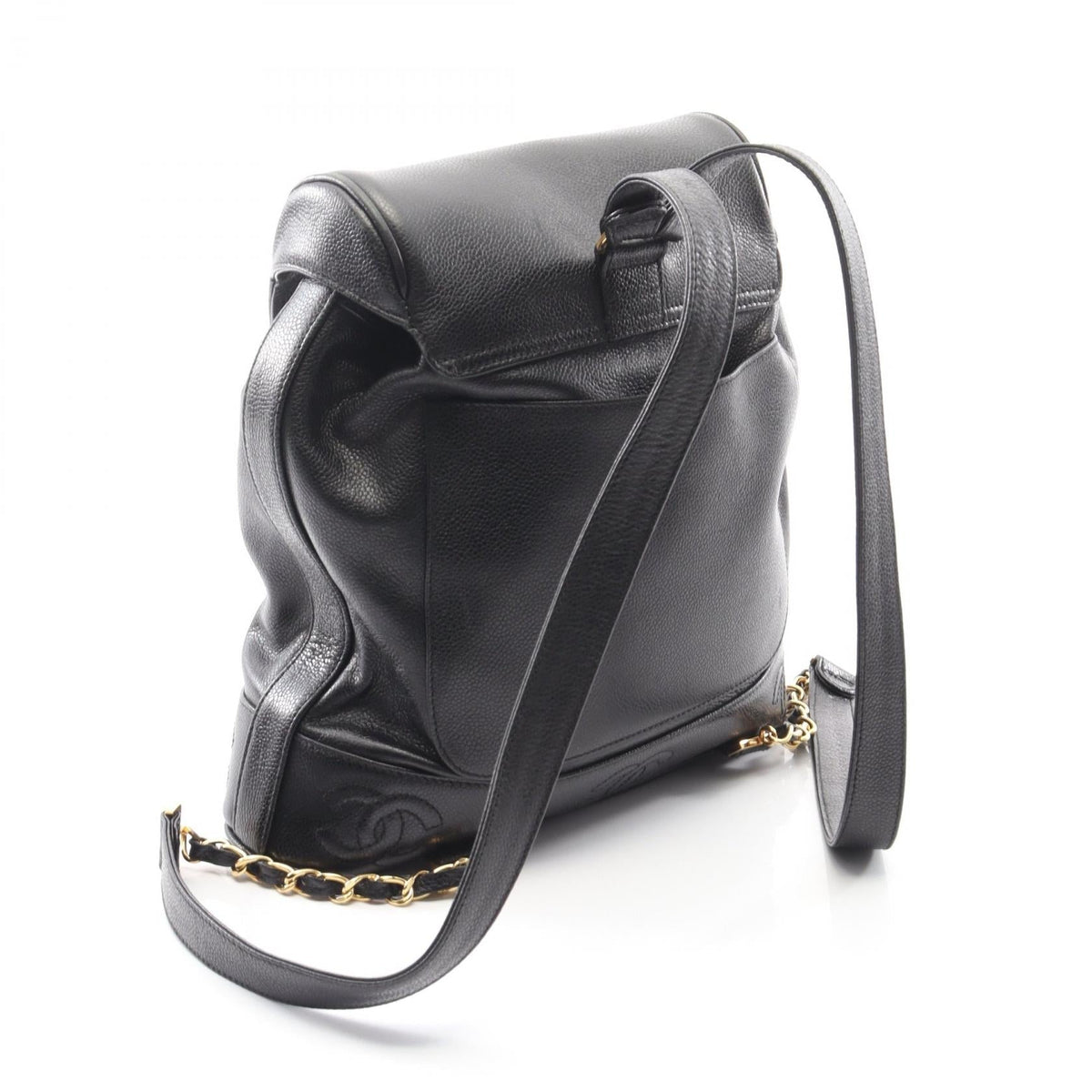 CHANEL Black Triple COCO Mark Grained Calfskin leather 2101219606958