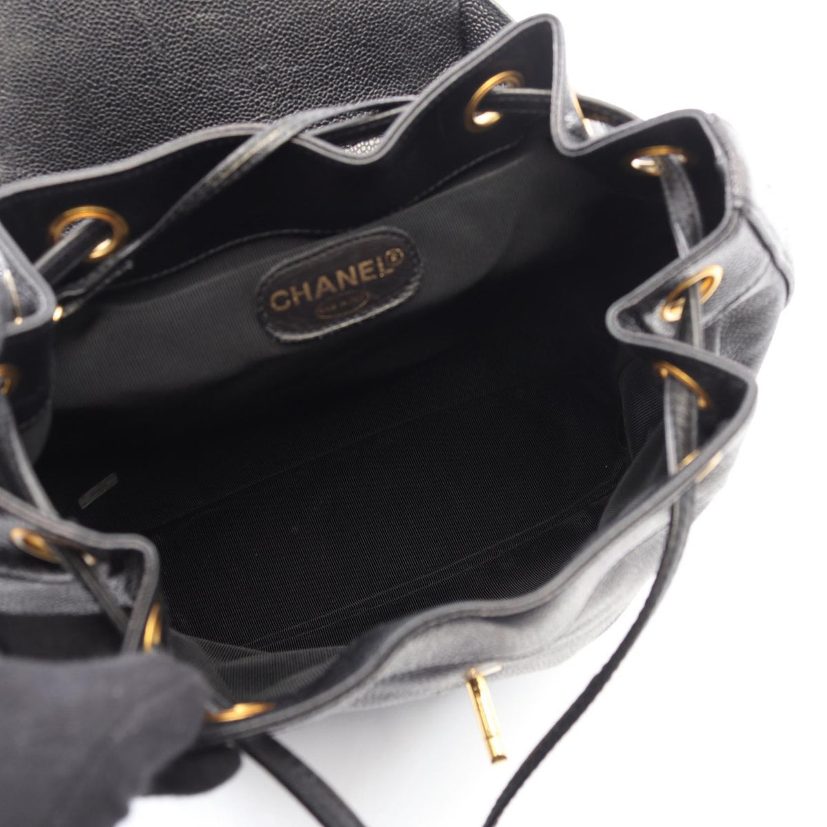 CHANEL Black Triple COCO Mark Grained Calfskin leather 2101219606958
