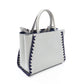 FENDI Petit to Jules 2WAY Handbag Gray/Navy leather 8BH258 2101220060015