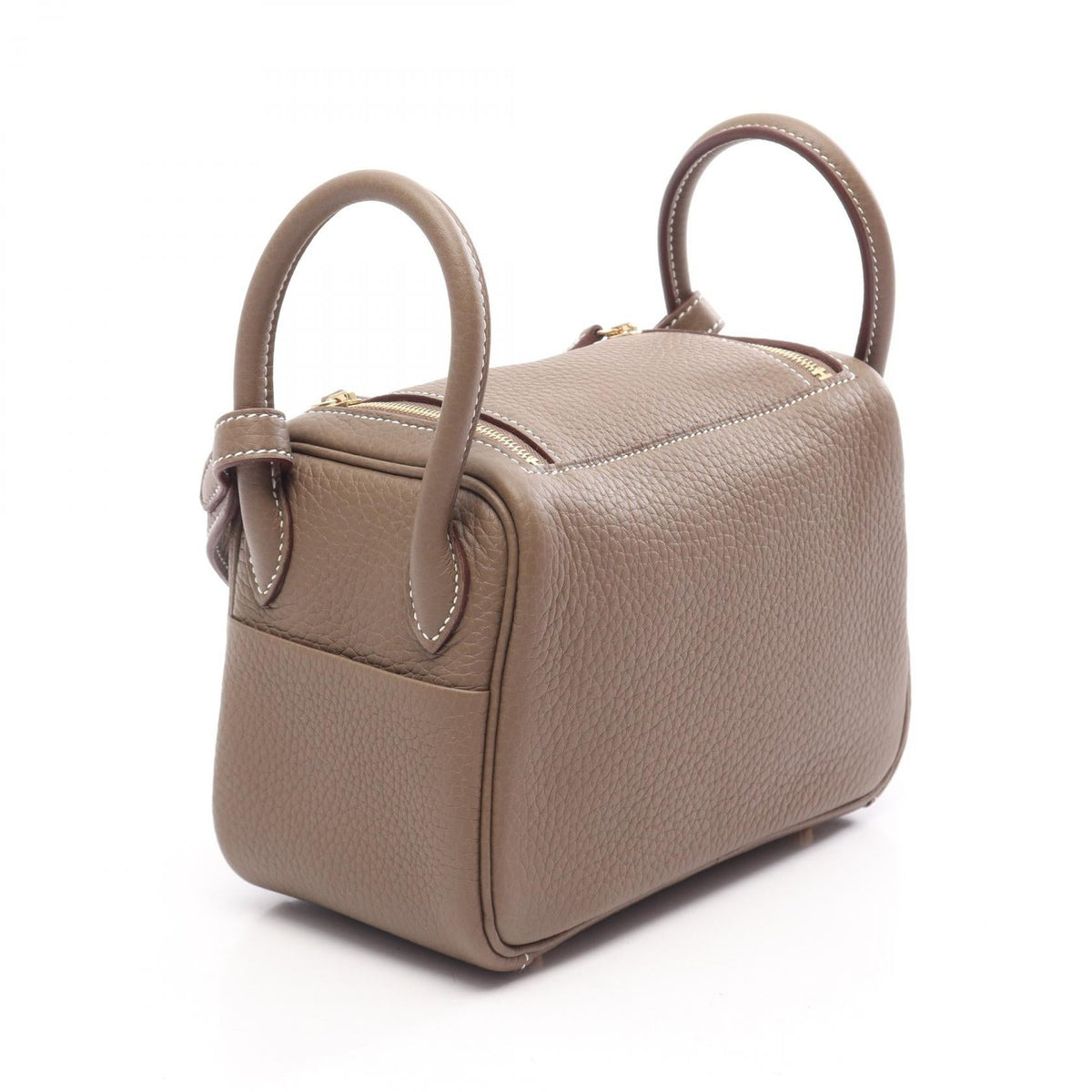 HERMES Lindy Mini Etoupe Gray Shoulder BagEtoupe Grey Etoupe Grey Gray Taurillon Clemence leather 2107601170007