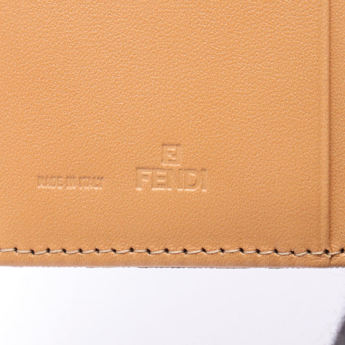 FENDI Zucchino Bifoldpurse Beige/Brown canvas leather 2101220104924