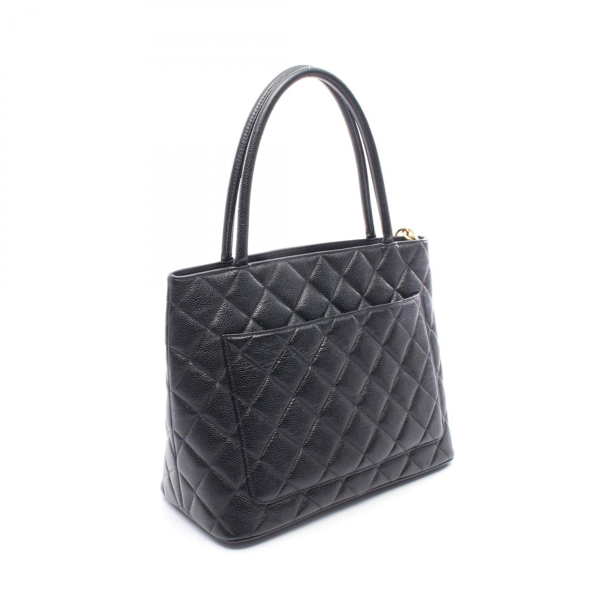 CHANEL Black Medallion tote Grained Calfskin leather A01804 2106800641820
